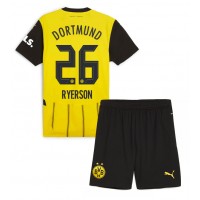 Camisa de Futebol Borussia Dortmund Julian Ryerson #26 Equipamento Principal Infantil 2024-25 Manga Curta (+ Calças curtas)